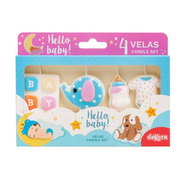 DeKora Kerzen Set My Baby, 4 Stück
