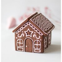Lebkuchenhaus Präge-Ausstecher mit Auswerfer / 3-teilig
