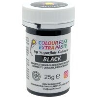 Sugarflair Colourflex Extra Paste Schwarz, 25g