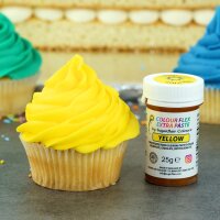 Sugarflair Colourflex Extra Paste Gelb, 25g