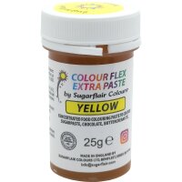 Sugarflair Colourflex Extra Paste Gelb, 25g