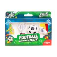 DeKora Fussball Kerzen Set, 4 Stück