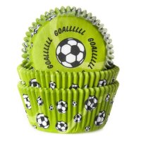 House of Marie Cupcake Förmchen Fussball, 50 Stück