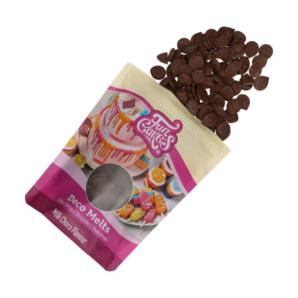 FunCakes Deko Melts Milchschokoladegeschmack, 250g