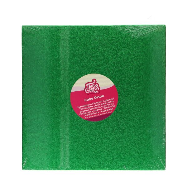 FunCakes 12mm Tortenplatte quadratisch Grün 30x30cm